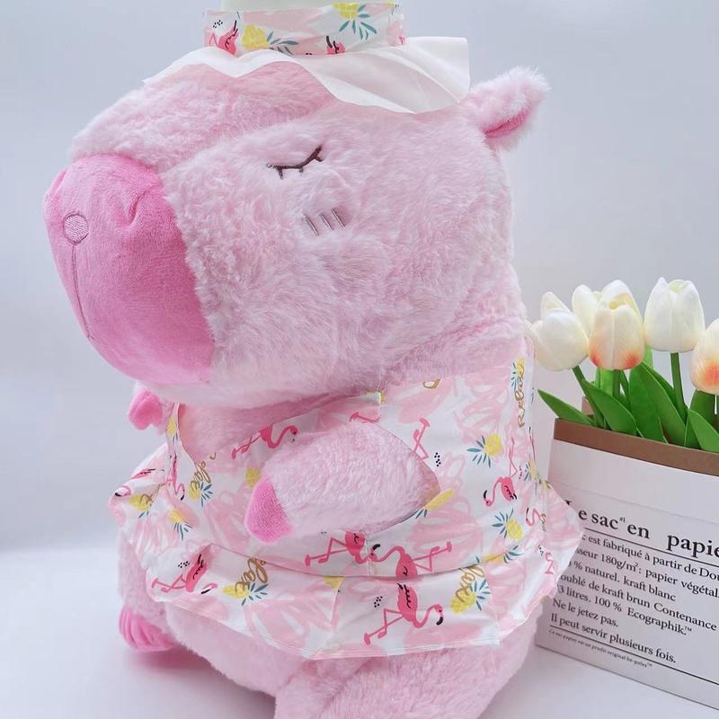 Gấu Bông capybara sổ mũi dây thu chậm , capybara màu Hồng dễ thương nhập khẩu cao cấp quảng châu tem hãng Thú Nhồi Bông Đồ Chơi Toy Thú Bông
