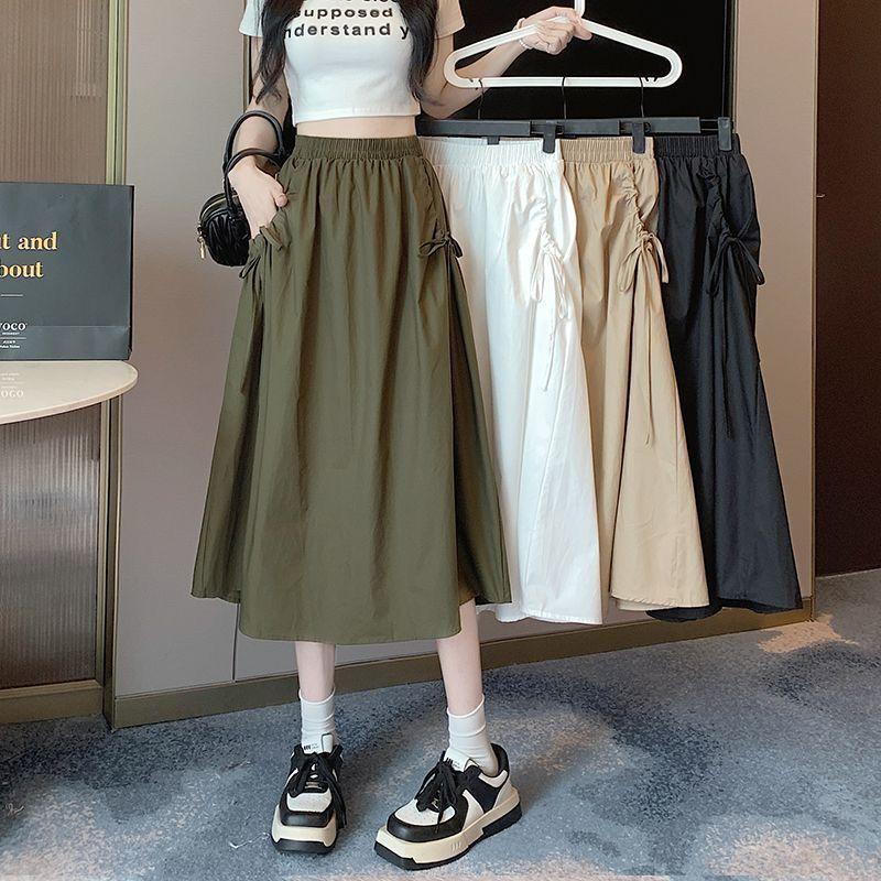 Product Introduction of Váy Bảo Hộ Lao Động Dây Rút, Dành Cho Nữ, Bộ Sưu Tập Mùa Xuân Và Mùa Thu 2024, Cỡ Nhỏ Và Cỡ Lớn, Váy Chữ A, Dài Trung Bình Váy Ô xòe Lớn, Hàng Mới Về 3