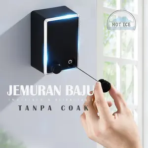 Jemuran Baju Portable Indoor Outdoor Retractable Tali Clothesline Baha