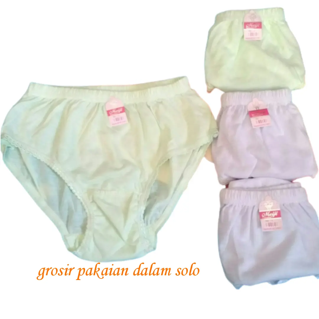 6pcs CELANA DALAM WANITA POLOS RENDA