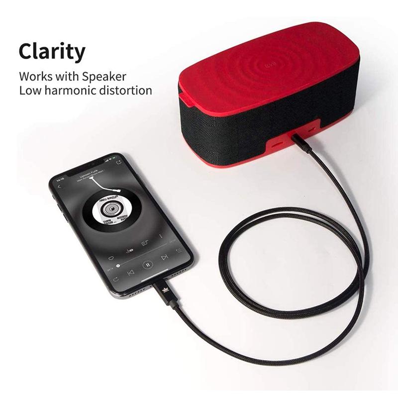 Cáp AUX cho ô tô, Cáp âm thanh cho iPhone, Cáp Aux sang 3,5 mm, Âm thanh cao cấp, Tương thích với iPhone 13 Pro-8 Plus, Âm thanh nổi trên ô tô 6
