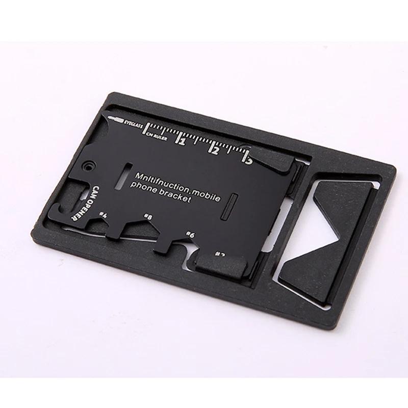 Product Introduction of New 1 Pc Multifunction Folding Mobile Phone Bracket Mini EDC Tool Card Bottle Opener Screwdriver Wrench for Travel Outdoor 1