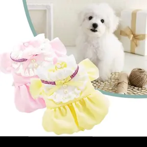 Pet shop bella * dress anjing renda kerah