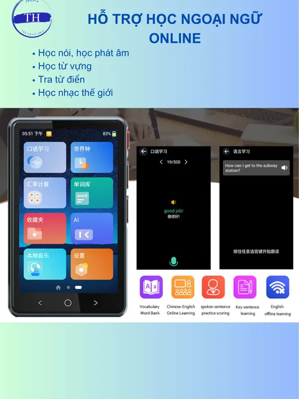 Máy Phiên Dịch 138 Ngôn ngữ FREETALK P40 PRO không cần mạng SẴN HÀNG Bảo hành 12 tháng - Dành Cho Người Thường Xuyên Làm Việc Với Nước Ngoài - Học Ngoại ngữ - Đi Du lịch - Có nguồn gốc xuất xứ hàng hoá 2