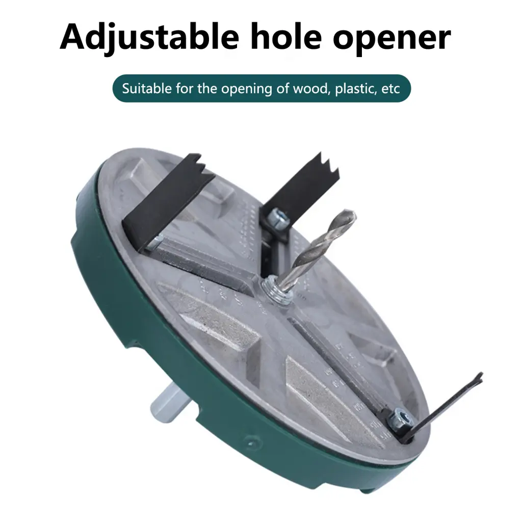 [omnhsdrt] Adjustable Hole Saw Measuring Widely Used Adjustable Punching Saw Adjustable Circle Hole Saw Cutter Woodworking Drill for Home Improvement Measuring