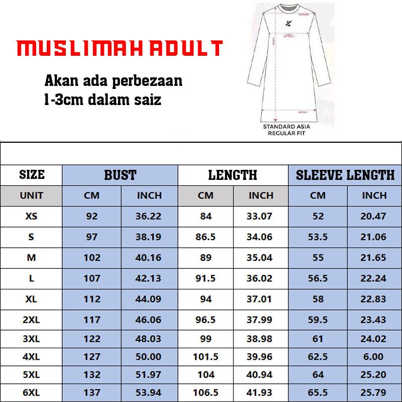 Muslim Malaysian Couple Set Superfiber Long Sleeve Short Sleeve Muslim Cotton T-shirt Plus Code Virus Jersey 1