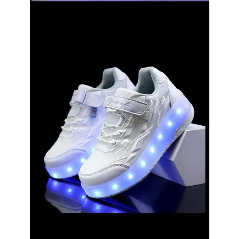 Children's Heelys Summer Double Wheel Rollerskate Rechargeable Invisible Wheel Adult the Skating Shoes Source Factory Direct Sales