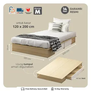 Furnicrush Alas Tempat Tidur / Tatakan Divan / Divan / Tempat Tidur dengan Laci / CAMILLE BED 204