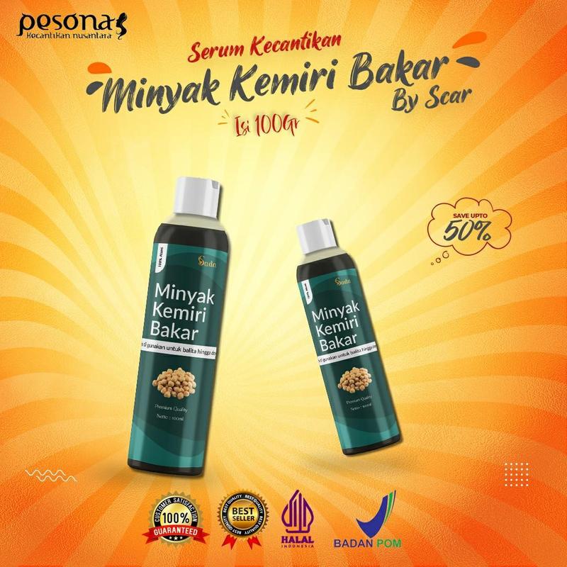 Minyak Kemiri Bakar Asli – Penumbuh Rambut & Jenggot Alami untuk Semua Kalangan, Aman untuk Anak-anak! Hitam Kelapa 0