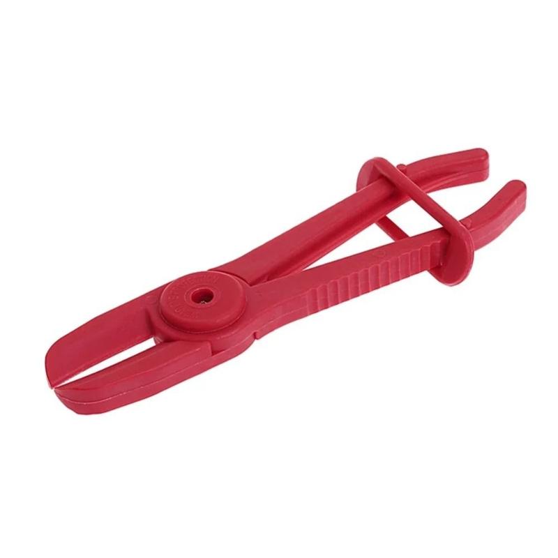 3 pcs Red Plastic Clamp Pliers Tool Brake Pipe Water Line Clamp Pliers Pliers Hose Tube Line Clamps Pinch Pliers Repair 5