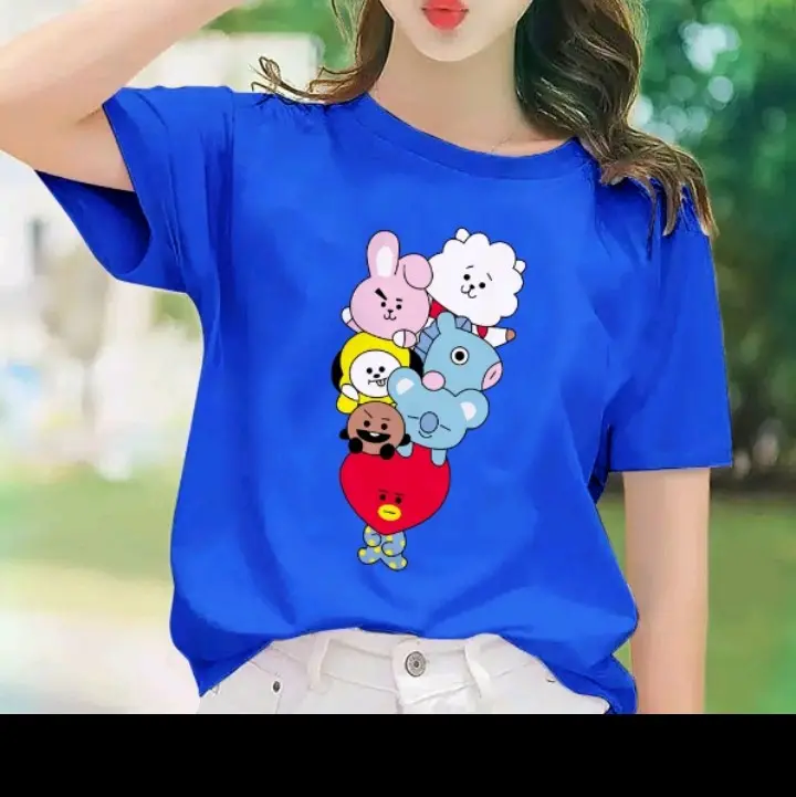 kaos oblong cewek viral Crew Neck Crew Neck Setrip 3