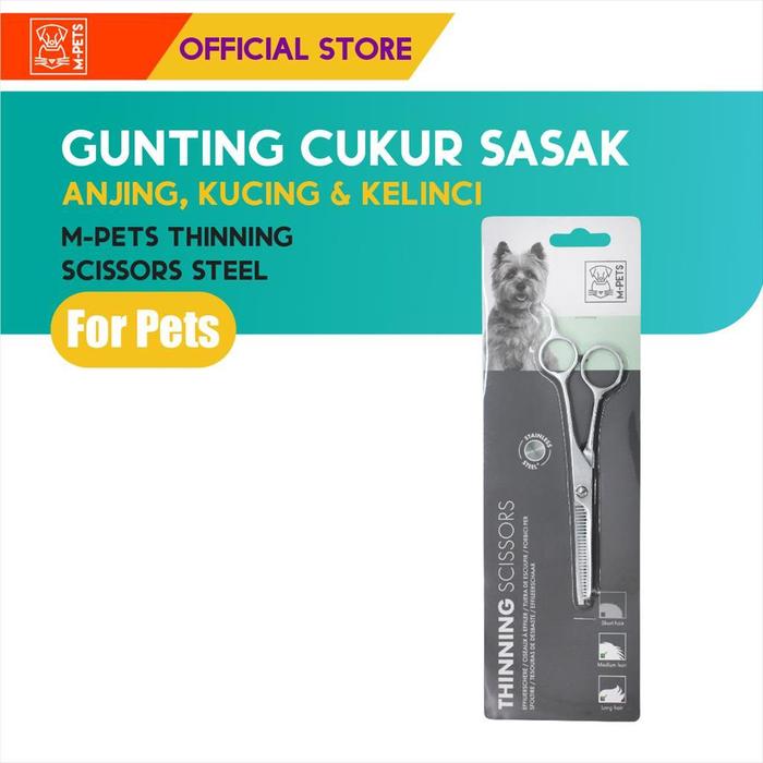 Gambar M-Pets Thinning Scissors Steel / Gunting Sasak Anjing Kucing dari M-Pets Volk Pets Indonesia Kota Tangerang Tokopedia