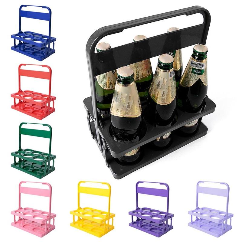 1Pcs New Basket Cup Organizer Beer Rack 6 Hole Foldable Beer - TikTok ...