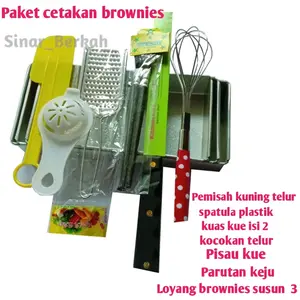 SET DEKORASI Baking LOYANG BROWNIES 3 SUSUN PLUS DEKORASI BAKING SET