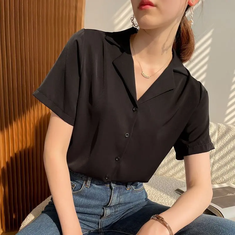 Áo Sơ Mi Ngắn Tay, Thiết Kế Thời Trang, Mỏng Và Đẹp, Thích Hợp Cho Mùa Hè Đi Lại, Dễ Phối Đồ, Áo Trắng, Hàng Mới Về, 2025