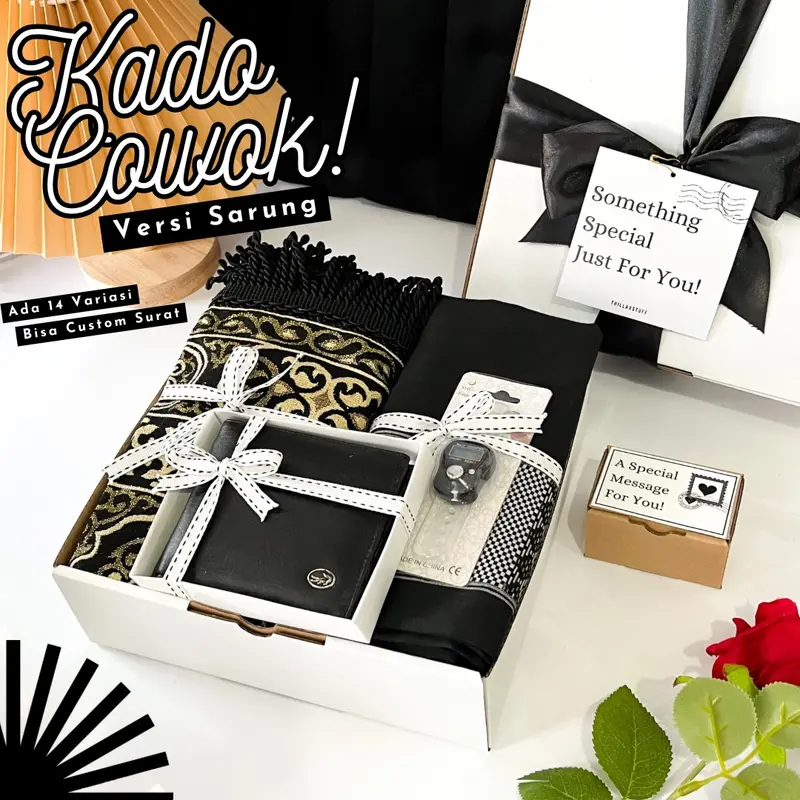 [ SARONG ] HAMPERS KADO ULANG TAHUN COWOK GIFTBOX SARUNG SAJADAH COWOK KADO WISUDA GIFT COWO HAPPY BIRTHDAY GIFT PRIA 0