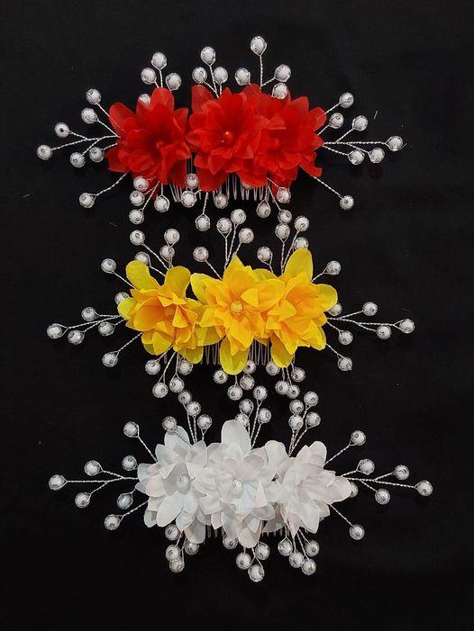 Hoa cài tóc dân tộc thái, phụ kiện cài tóc biểu diễn siêu đẹp