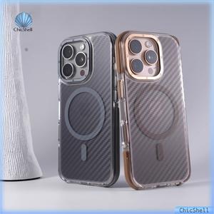 Ốp Điện Thoại Từ Tính, Bán Trong suốt, Tương Thích Với iPhone 11, 12, 13, 14, 15 Pro Max, 16 Plus, 16 Pro Max, 14Plus, 15Plus, Chống Sốc, Tản Nhiệt, Chống Sốc, Được Thiết Kế Cho MagSafe