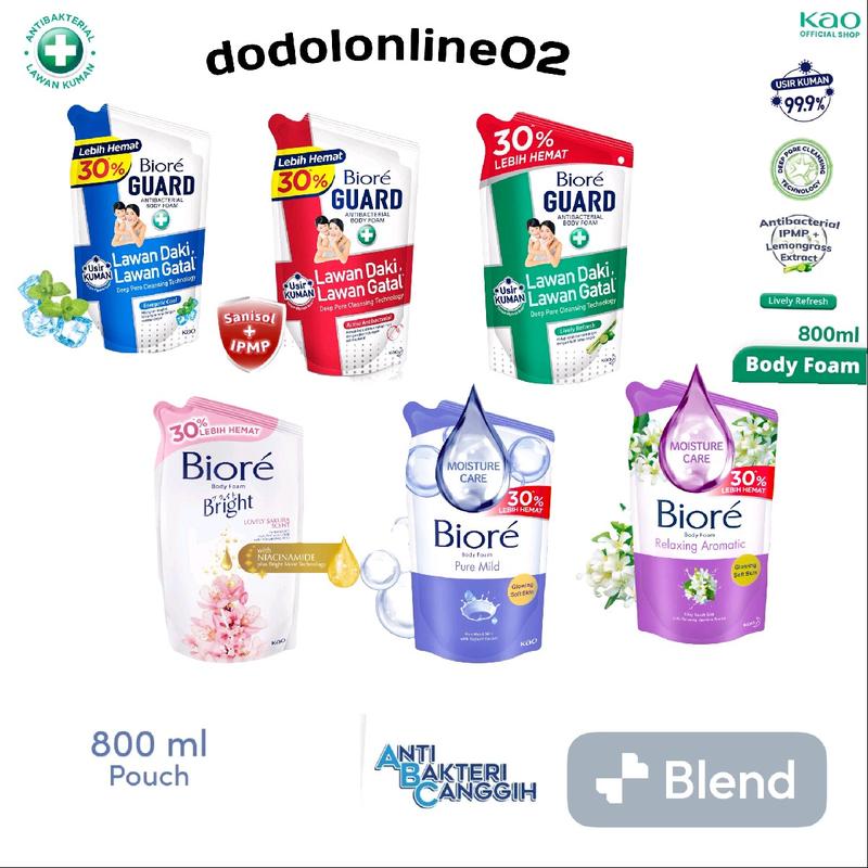 Biore bodywash refill 800ml //Sabun cair biore pouch isi ulang - Shop ...