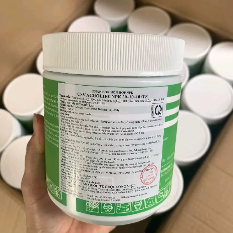 30-10-10+TE nhập khẩu Ý 500g phân bón lá vọt đọt mạnh, kéo đọt đều đồng loạt, mập đọt, xanh lá dày lá kích sầu riêng 5