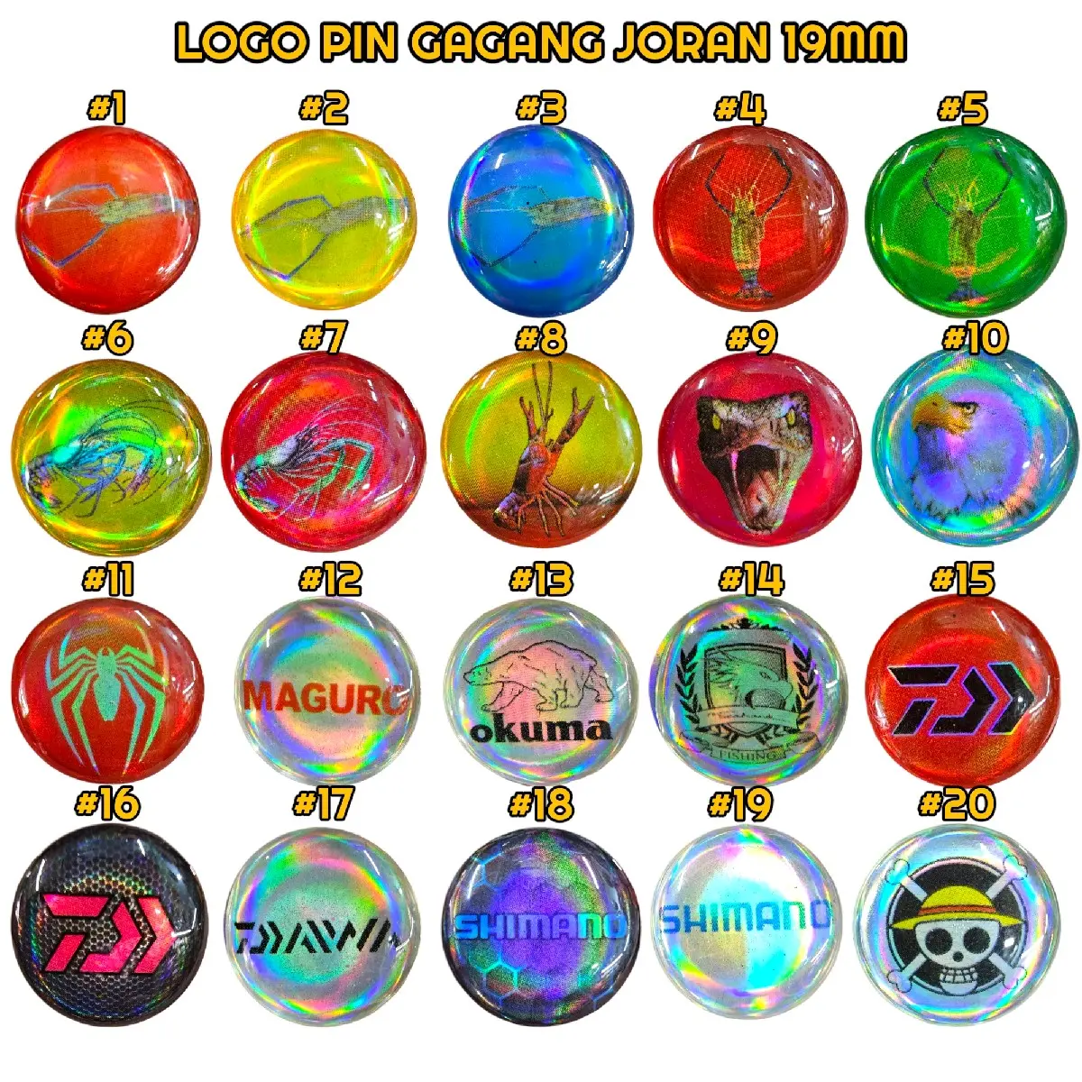PIN LOGO UNTUK GAGANG JORAN CUSTOM ROD