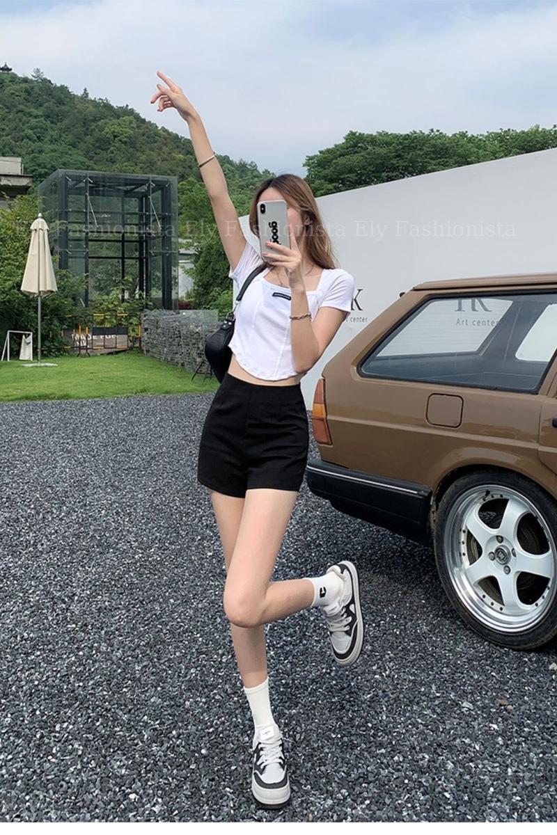 Product Introduction of Quần short dance idol lưng cạp cao chất Umi đanh mịn không nhão, quần đùi nữ kpop khoá lệ phía sau thời trang ELY222 20