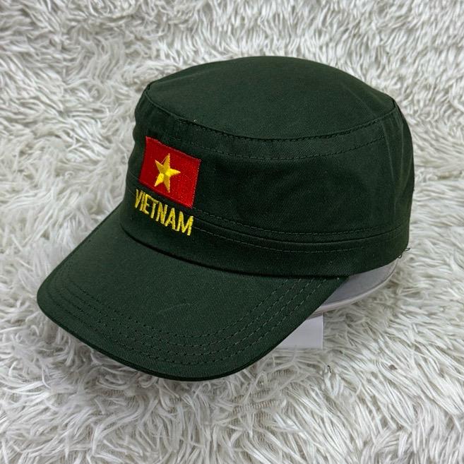 [Mua 1 tặng 1] Nón mũ full thêu cờ Việt Nam kaki xịn đầu băng không nút thoáng mát Cap Hat 2
