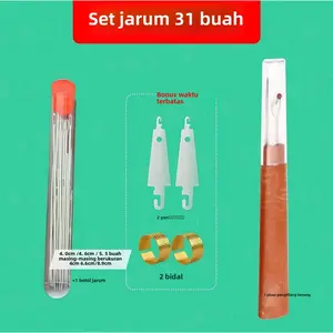 31 Pieces Suit Sewing Needle Large Hole Needle for the Elderly Household Large Eye Slender Traditional Hand Sewing Quilt Needle Small Needle Needle