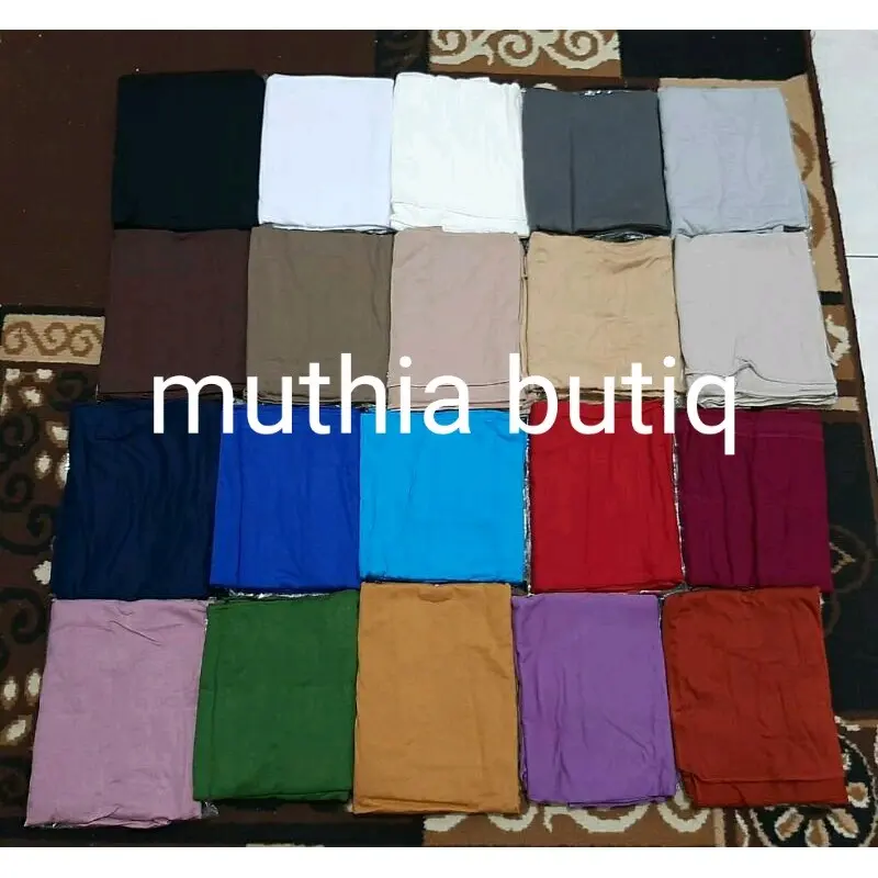 Pashmina Kaos Polos, Pashmina Kaos Turki, Jahit Tepi, Bahan Kaos Rayon Super Premium 6