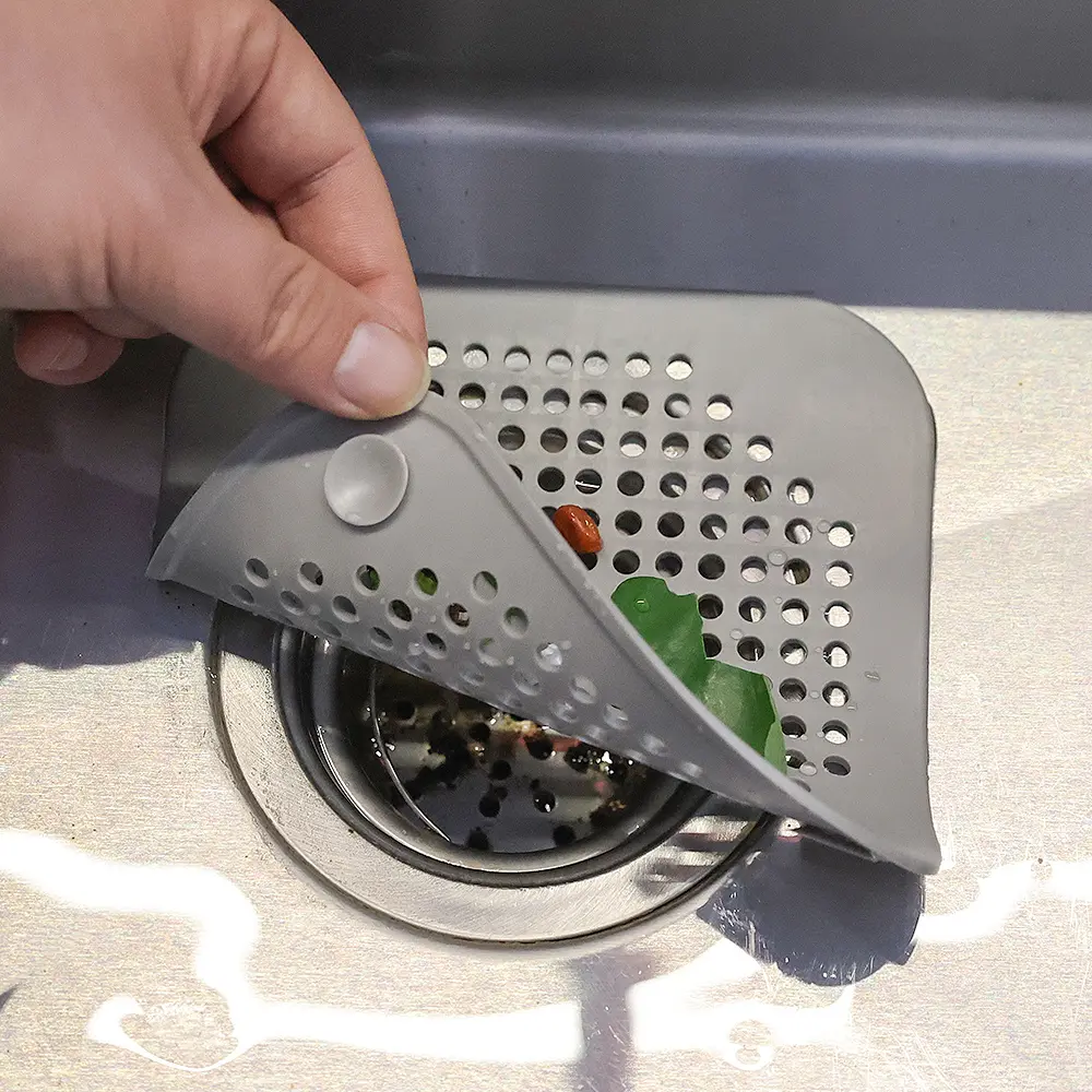 Silicone Floor Drain Filter Sink Strainer Hair Stopper Catcher Kitchen Bathroom Sink Drain Strainer Cover Sewer Outfall Filter