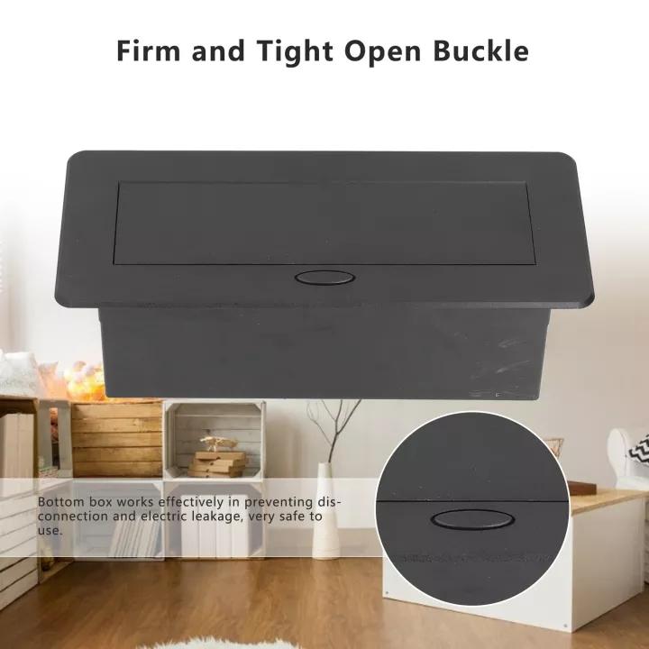 Desktop Socket Table Outlet Socket With USB Charging Pop Up BLACK（Aluminum Alloy Cover） 3