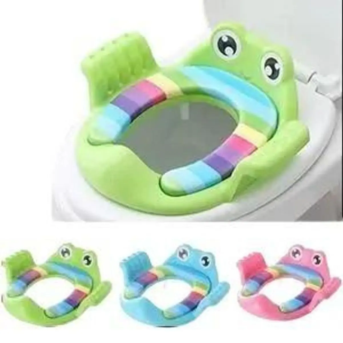 Bồn Cầu Thu Nhỏ Hình Ếch Cho Bé Voi Bô - An Toàn Không Chứa BPA