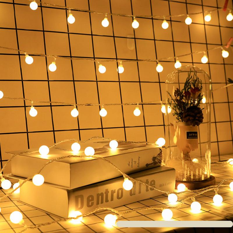  Dây đèn led bi tròn dùng pin USB 3m-6m trang trí phòng đẹp decor phòng ngủ 