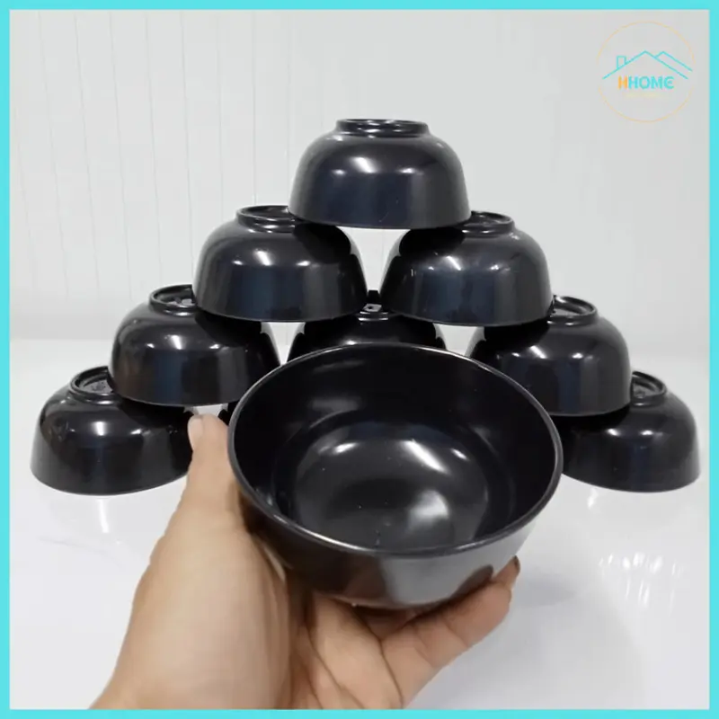 [ Kho sỉ] Combo 10 Chén ăn cơm nhựa melamine nhiều màu không vỡ loại tốt - Hùng Home 4