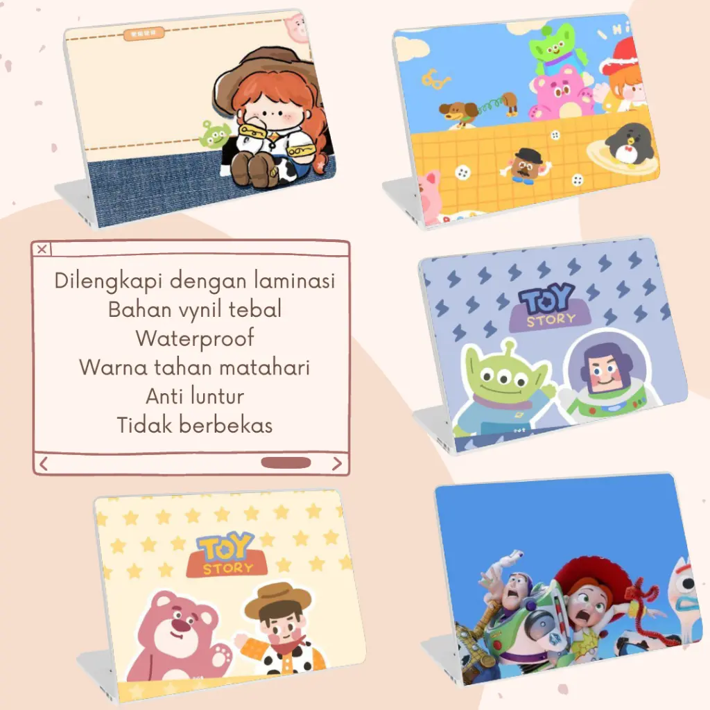 Garskin Sticker Laptop Cover Protector Toy Story Notebook Skin - Pelindung Laptop Macbook Lenovo Asus Toshiba Laptop Stiker