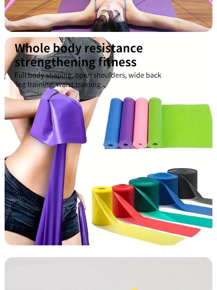 Product Introduction of 1 Pc TPE Yoga Tension Sheet Elastic Band Fitness Exercise Resistance Band Pilates Resistance Band for Home Gym Fitness Training 10