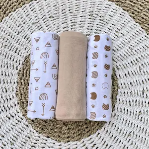3 PCS BEDONG BAYI KAOS PERNEL BAYI MOTIF SERIES COKLAT bantal newborn