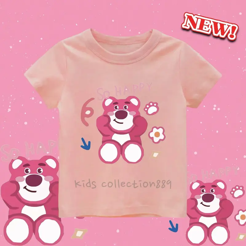 Kaos anak perempuan gambar Lotso soHappy Santai Baju 5