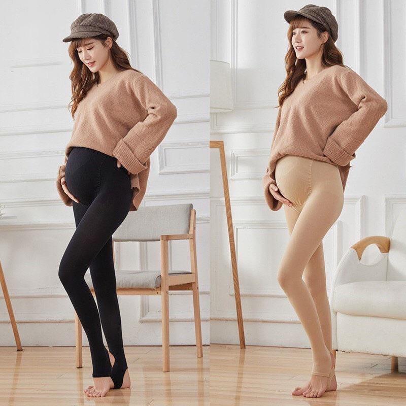 Quần Tất Bầu Dày 12D Larosa Chất Mềm Mịn Không Xù Có Chun Chỉnh Bụng LA77Q Váy Bầu Đầm Bầu