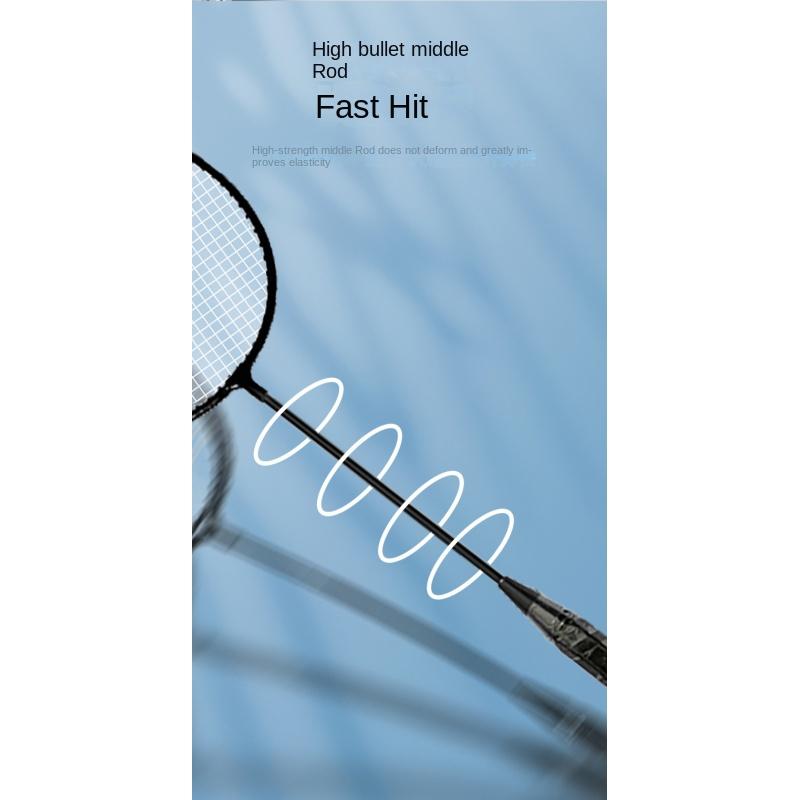 Product Introduction of Badminton Racket Set Genuine Durable Ultra-light Adult Student Couple Children Beginner Genuine Set with Bag, Grip/Ball 2