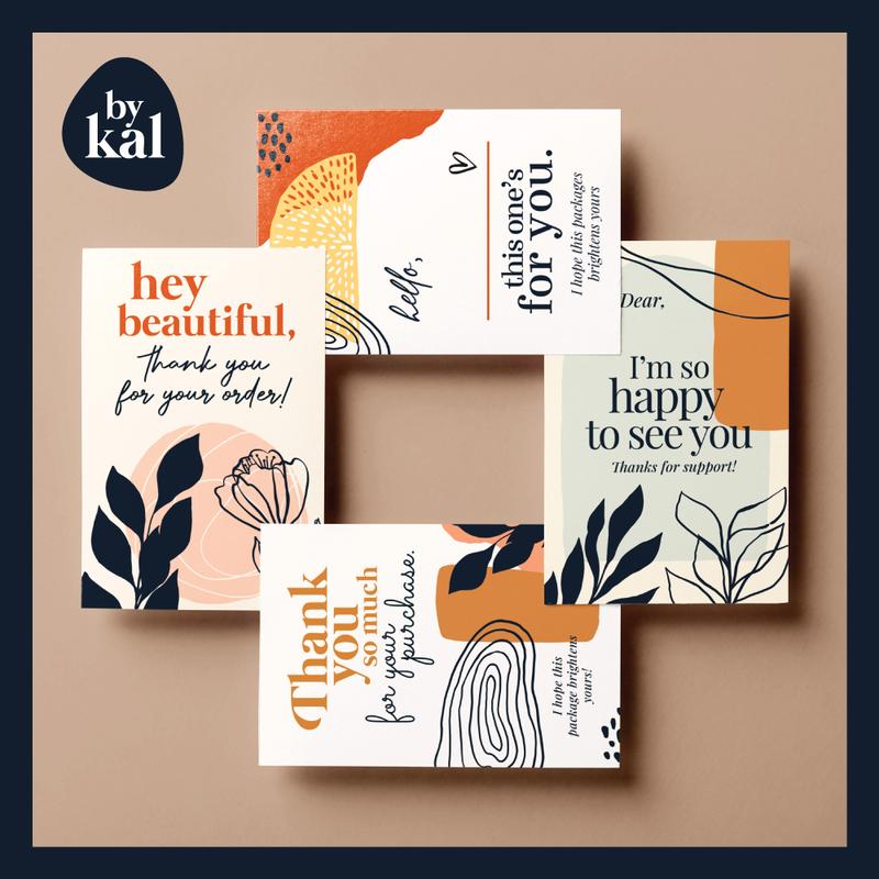 10pcs Readymade TQ Card Minimal Floral Theme / Thank You Car - TikTok ...