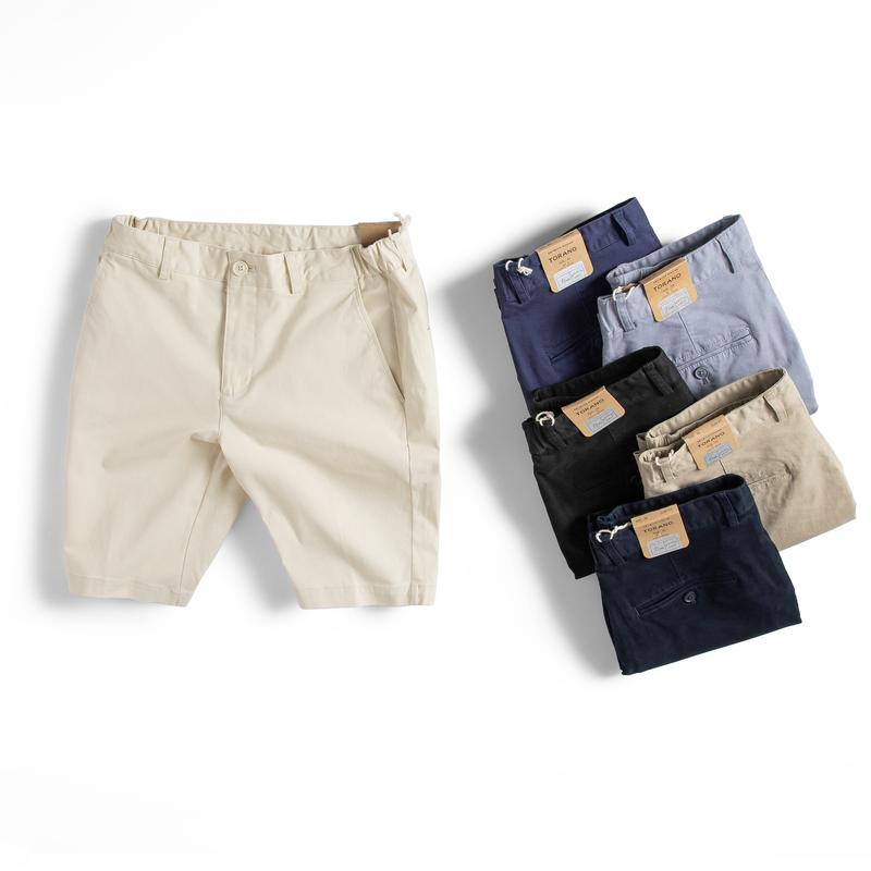 Quần short kaki nam TORANO vải dày dặn, đứng phom, cạp chun sườn, Có Túi, nhiều màu BK012 Menswear GMV Đen