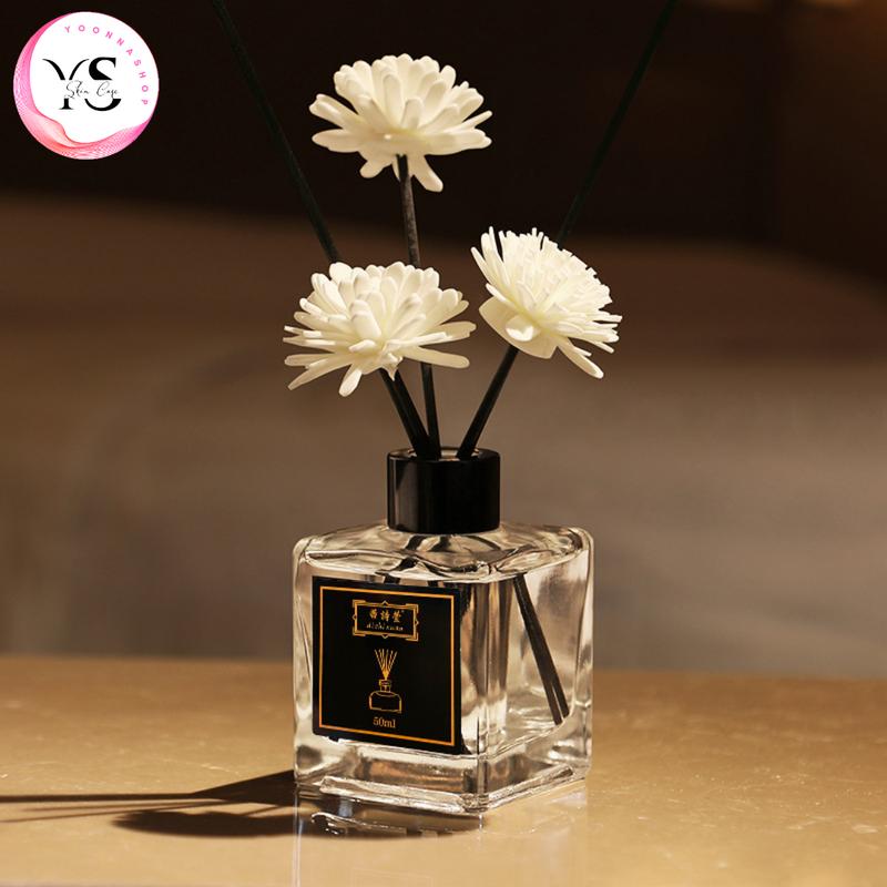 Tinh Dầu Thơm Phòng Thiên Nhiên 50ml Bản Sang Trọng Màu Đen Que Gỗ Tự Khuếch Tán Thanh Lọc Khử Mùi Không Khí A212