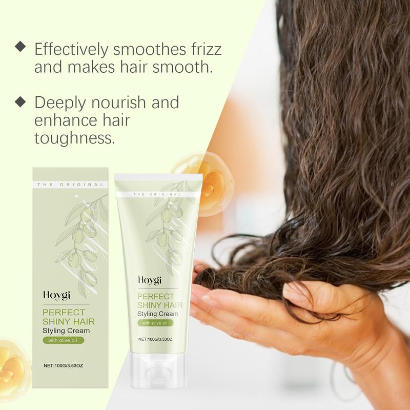 Product Introduction of Smooth Curl Styling Cream, Anti-Frizz & Hydrating Hair Cream, Long-Lasting Shine, Natural Curl Definition, 100g Wax for Women 20