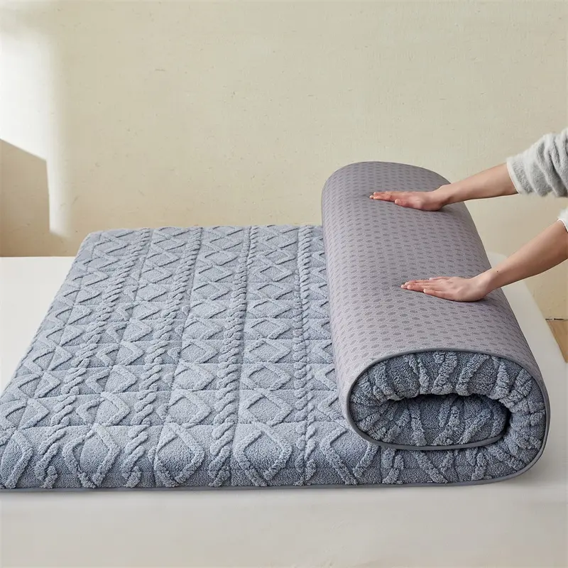 Tilam Tatami, Tempat, Lebih Tebal (2-3cm), Tersedia dalam Saiz Bujang, Ratu dan Raja, Diperbuat daripada Kasmir Domba, Sesuai untuk Lantai atau Katil, Topper Hangat, Pelindung Atas, Peralatan Tempat Tidur, Tikar Mewah