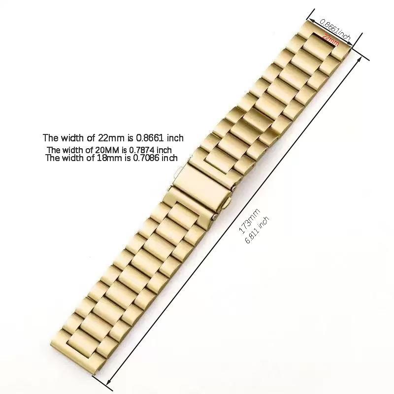Stainless Steel Watch Band, 1 Count Fashionable Watch Band for Samsung Galaxy Watch 46mm/3/Gear S3/Huawei Watch GT 2/3 Pro, Smart Watch Accessories, Wearable 1