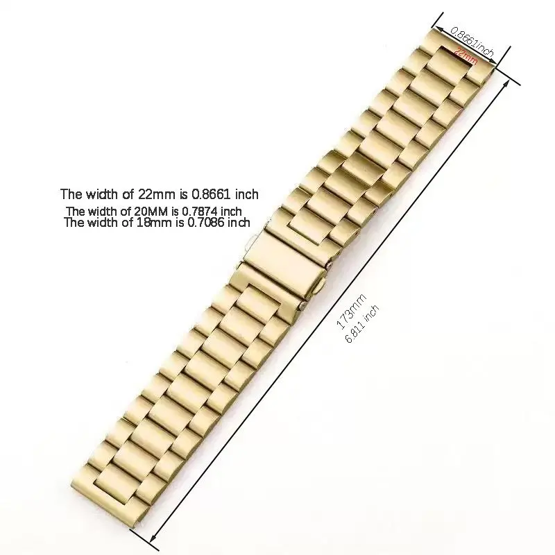 Stainless Steel Watch Band, 1 Count Fashionable Watch Band for Samsung Galaxy Watch 46mm/3/Gear S3/Huawei Watch GT 2/3 Pro, Smart Watch Accessories, Wearable 1