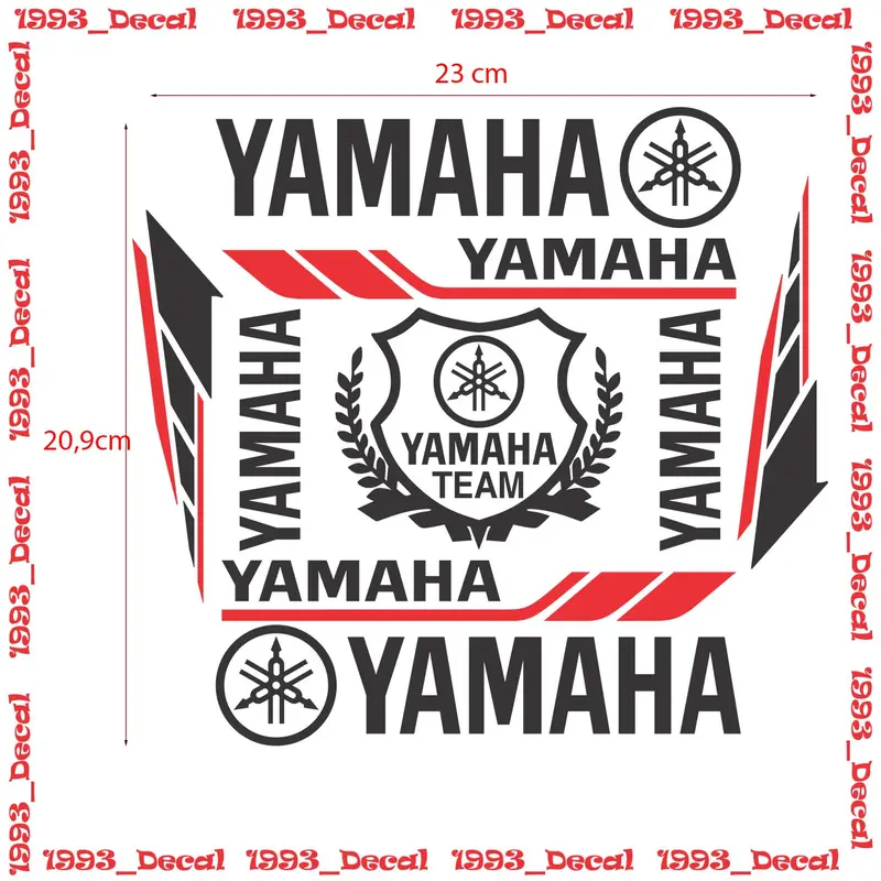 Bộ tem dán xe YAMAHA trang trí xe cách điệu nổi bật chống thấm nước nhiều màu sắc lựa chọn Nhãn Dán Decal Sticker 2