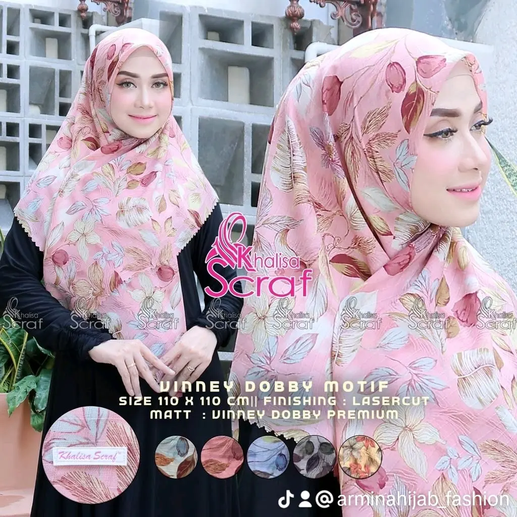 Vinney Dobby Motif Katun