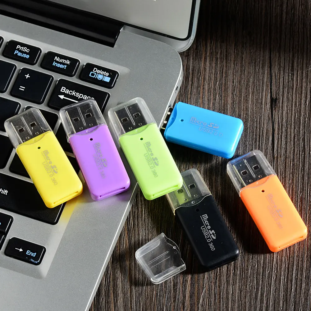 Đầu Đọc Thẻ Nhớ USB 2.0 Cầm Tay Mini, Tốc Độ Cao (heihace), Tương Thích Với Micro SD Và TF, Bộ Chuyển Đổi T-Flash